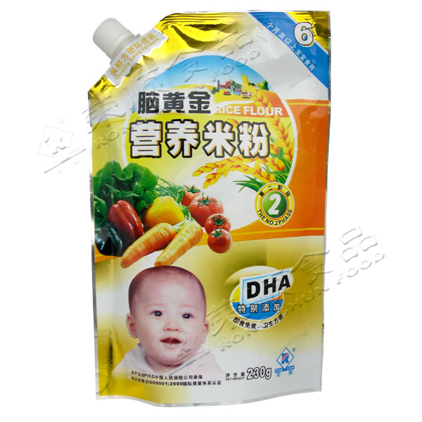 荣顺230gDHA（脑黄金）营养米粉2段