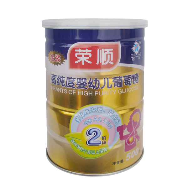 葡萄糖在维护人体基础代谢和生理机能方面起着重要的作用。荣顺牌葡萄糖可直接提供热能，在迅速补充体力的同时，还补充了人体所需的维生素的多种微量元素，是婴儿和中年体质虚弱者的良好食品。特别添加DHA脑黄金，DHA和ARA作为大脑皮层及视网膜的重要组成部分，是婴幼儿脑部、视网膜赋予不可缺少的营养物质，帮助宝宝健康成长。