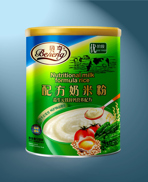 贝亨益生元铁锌钙奶米粉