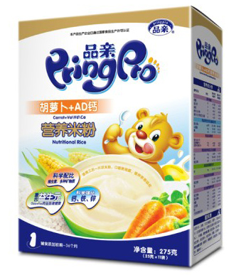 品亲胡萝卜AD钙营养米粉