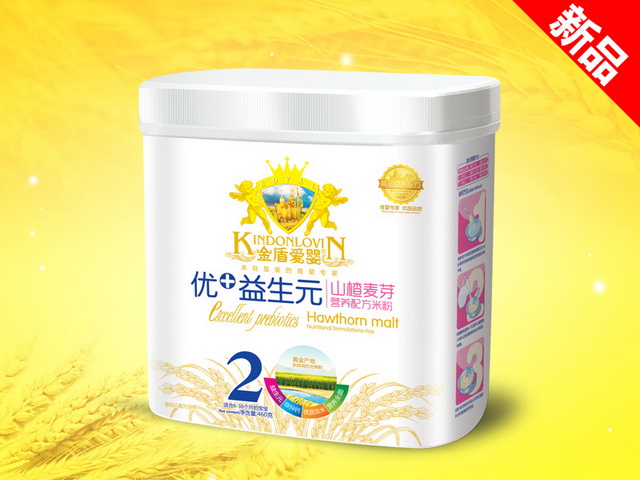 金盾爱婴优+益生元米粉桶装-山楂麦芽