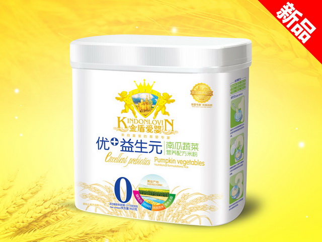 金盾爱婴优+益生元米粉桶装-南瓜蔬菜