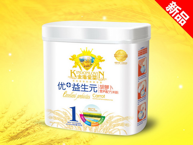 金盾爱婴优+益生元米粉桶装-胡萝卜