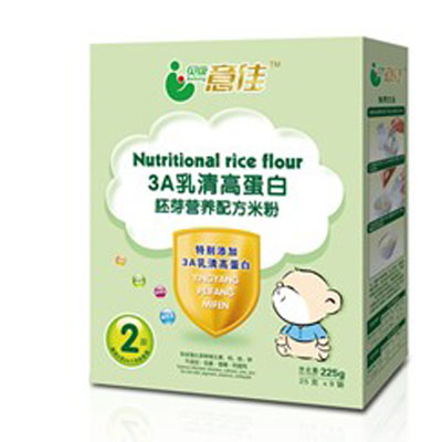贝康意佳3A乳清高蛋白胚芽营养米粉
