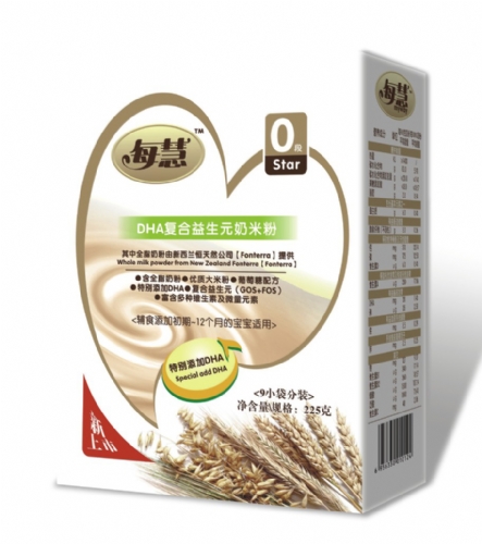 每慧DHA益生元牛奶米粉0段（盒装）