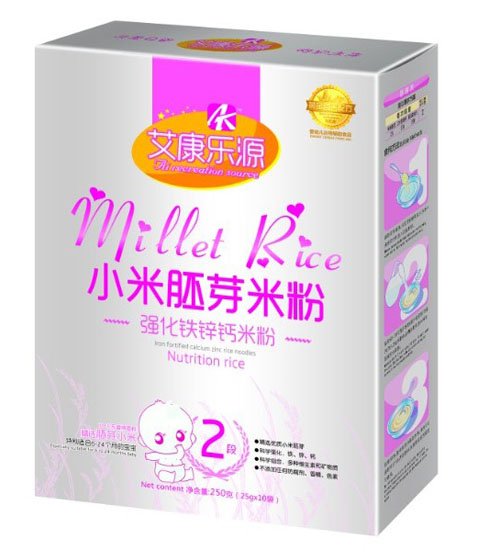 艾康乐源强化铁锌钙小米胚芽米粉2段