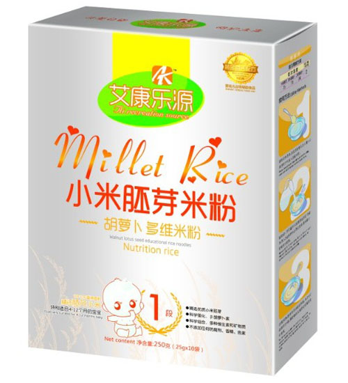 艾康乐源胡萝卜多维小米胚芽米粉1段