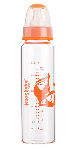 好氏婴童标口无柄玻璃奶瓶240ml