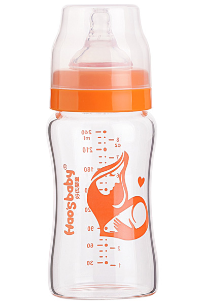 好氏婴童宽口晶钻玻璃奶瓶240ML