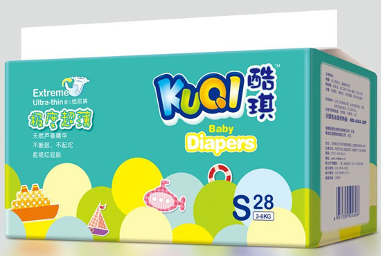酷琪极度超薄系列尿裤S码28片