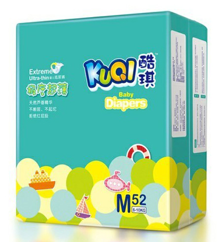 酷琪极度超薄系列尿裤M码52片
