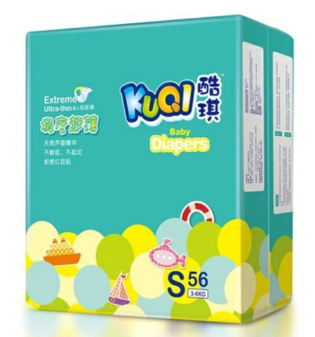 酷琪极度超薄系列尿裤S码56片