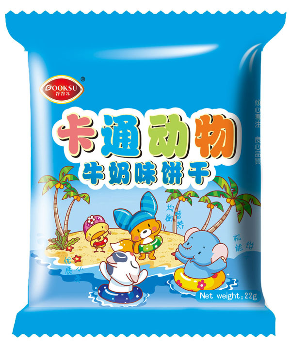 谷谷苏卡通动物牛奶味饼干22g