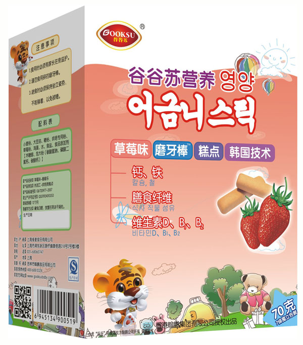 谷谷苏草莓味磨牙棒