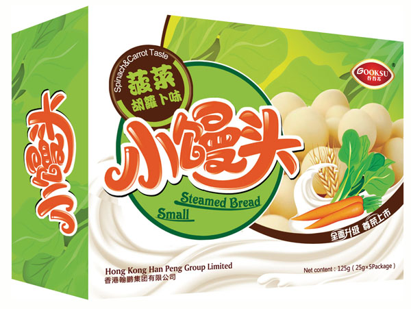 谷谷苏菠菜胡萝卜味小馒头125g