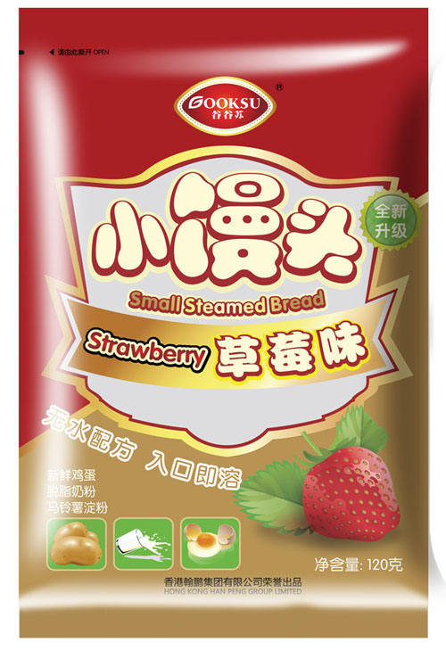 谷谷苏草莓味小馒头120g