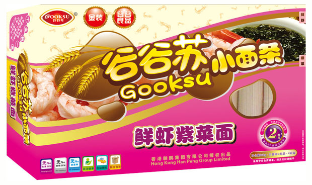 谷谷苏鲜虾紫菜小面条