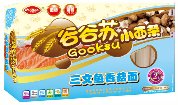 谷谷苏三文鱼香菇小面条