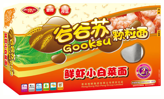 谷谷苏鲜虾小白菜颗粒面
