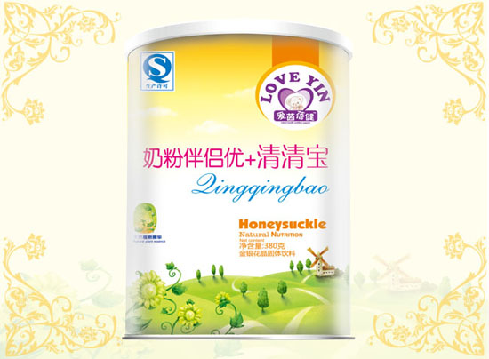 爱茵蓓健奶粉伴侣优+清清宝听装