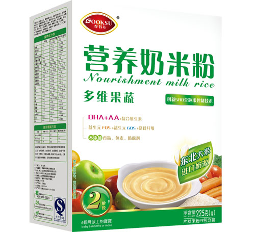谷谷苏多维果蔬营养奶米粉2段