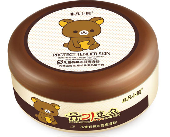 非凡小熊有机芦荟爽身粉