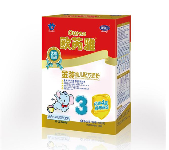 欧芮雅金装幼儿配方奶粉盒装400g