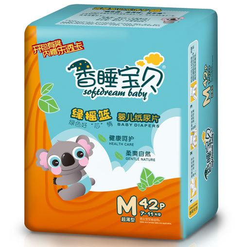 香睡宝贝绿摇篮婴儿纸尿片M码42片