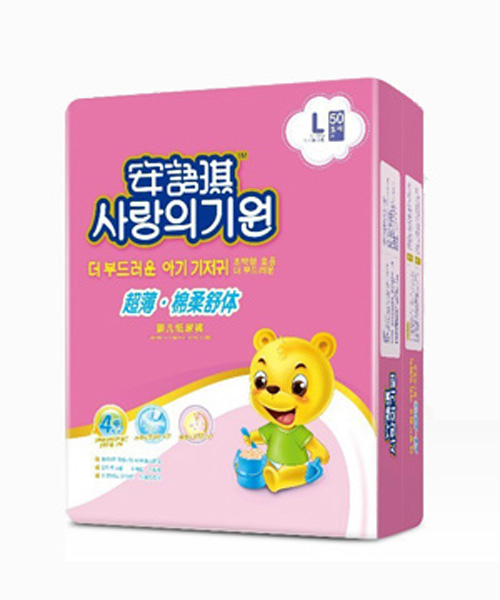 安语琪超级薄棉柔舒体婴儿纸尿裤L