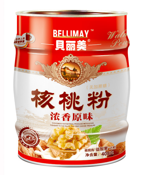 贝丽美408克核桃粉罐装