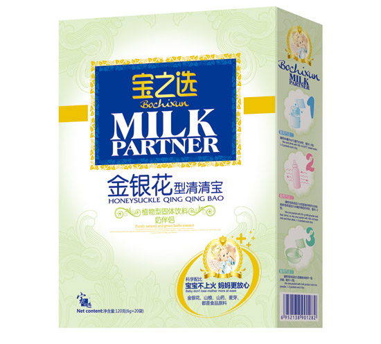 宝之选金银花型清清宝奶伴侣
