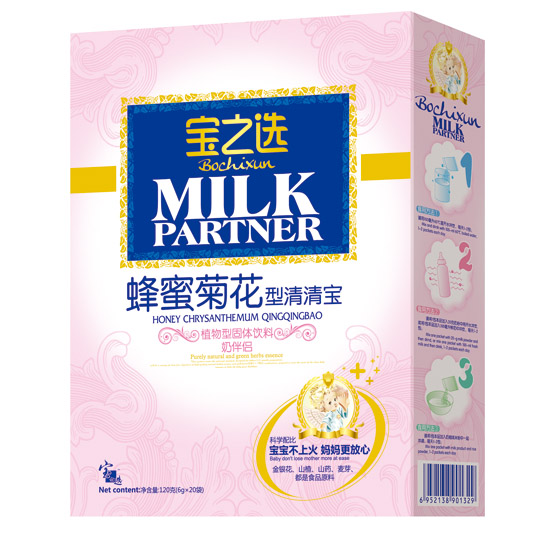 宝之选蜂蜜菊花型清清宝奶伴侣