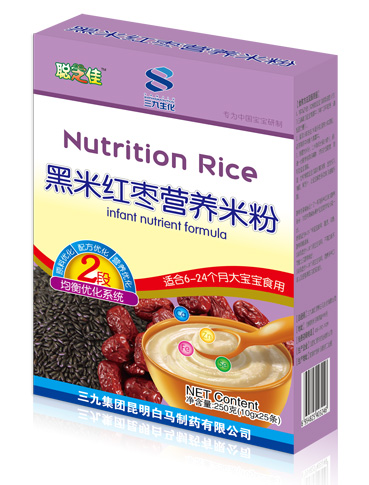 聪芝佳黑米红枣营养米粉