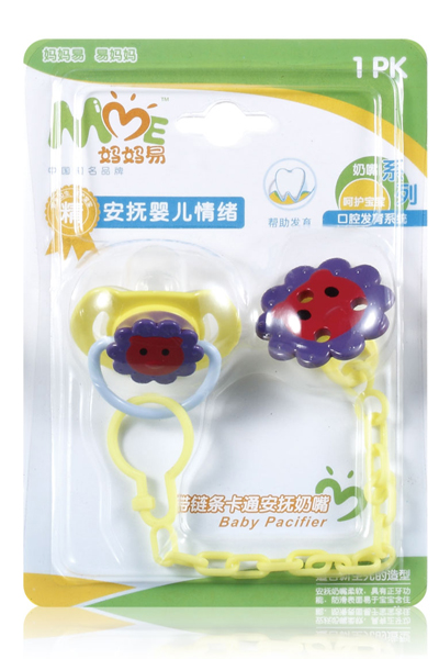 妈妈易带链条安抚奶嘴甲虫