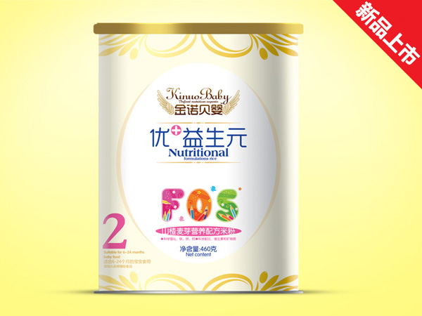 金诺贝婴优+益生元山楂麦芽米粉2段