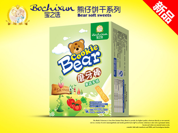 宝之选熊仔饼干果蔬多维磨牙棒