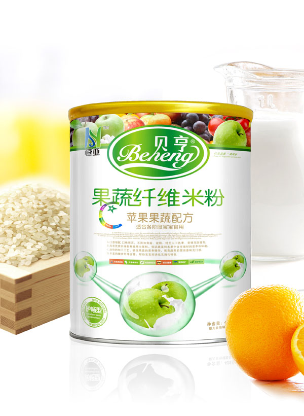 贝亨0段苹果果蔬配方果蔬纤维米粉