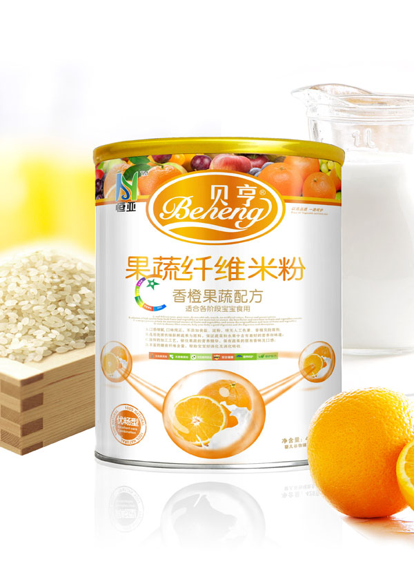 贝亨0段香橙果蔬配方果蔬纤维米粉