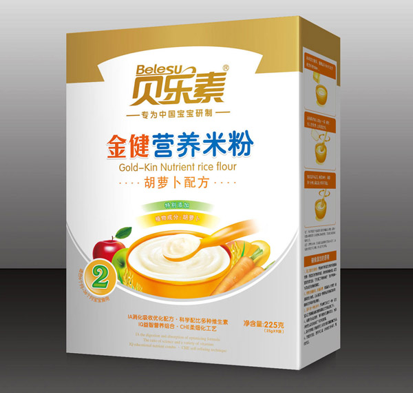 贝乐素胡萝卜金健米粉2段