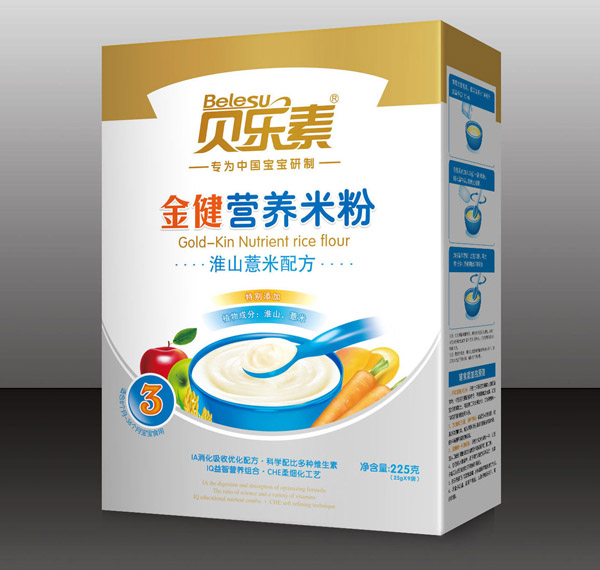贝乐素淮山薏米金健米粉3段