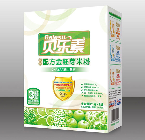贝乐素DHA+AA淮山金胚芽米粉3段