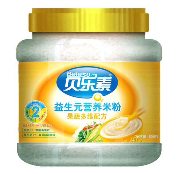 贝乐素果蔬多维益生元米粉2段