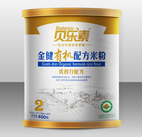 贝乐素金健有机米粉2段