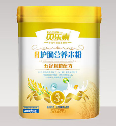 贝乐素五谷粗粮护肠米粉3段