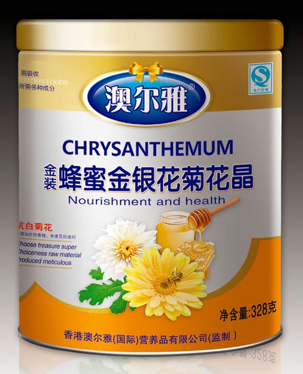 澳尔雅金装蜂蜜金银花菊花晶