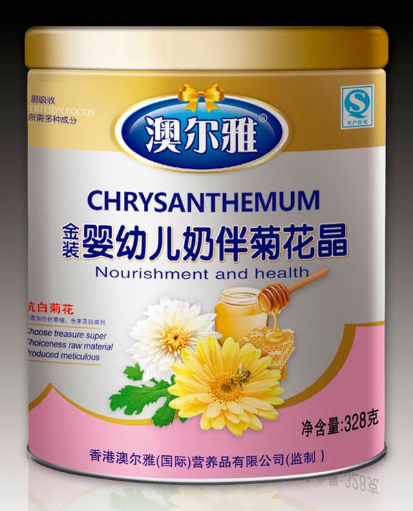 澳尔雅金装婴幼儿奶伴菊花晶