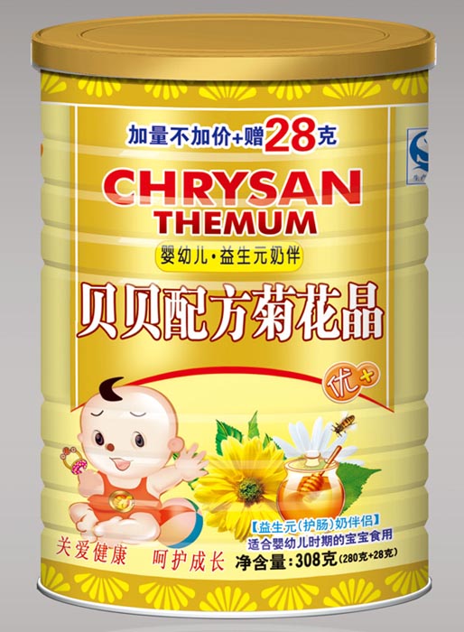 澳尔雅超金装婴幼儿益生元奶伴菊花晶