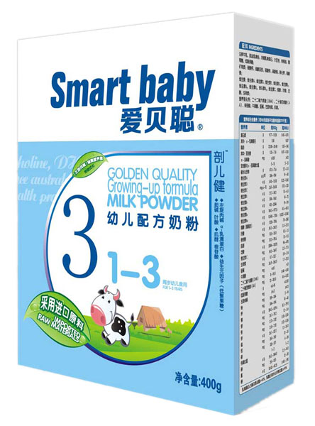 爱贝聪剖儿健幼儿配方奶粉400克3段