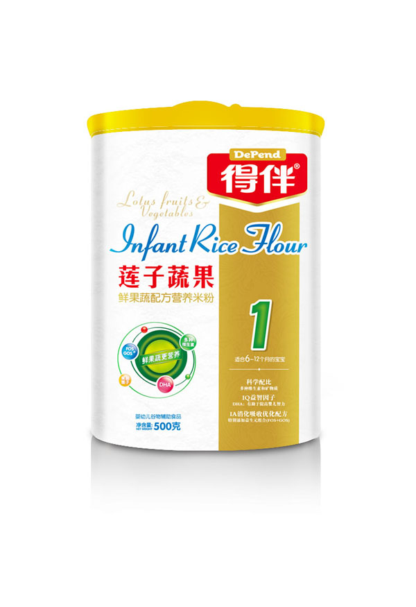 得伴莲子蔬果鲜果蔬配方营养米粉1段