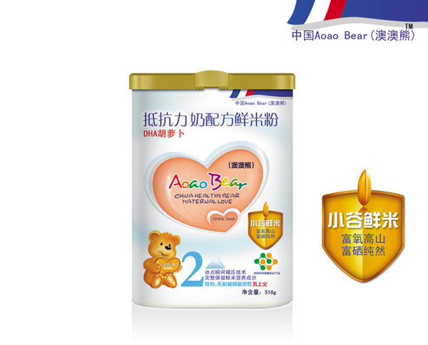 澳澳熊DHA胡萝卜奶配方鲜米粉